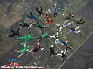 Skydivers Over Sixty 19-way, first point