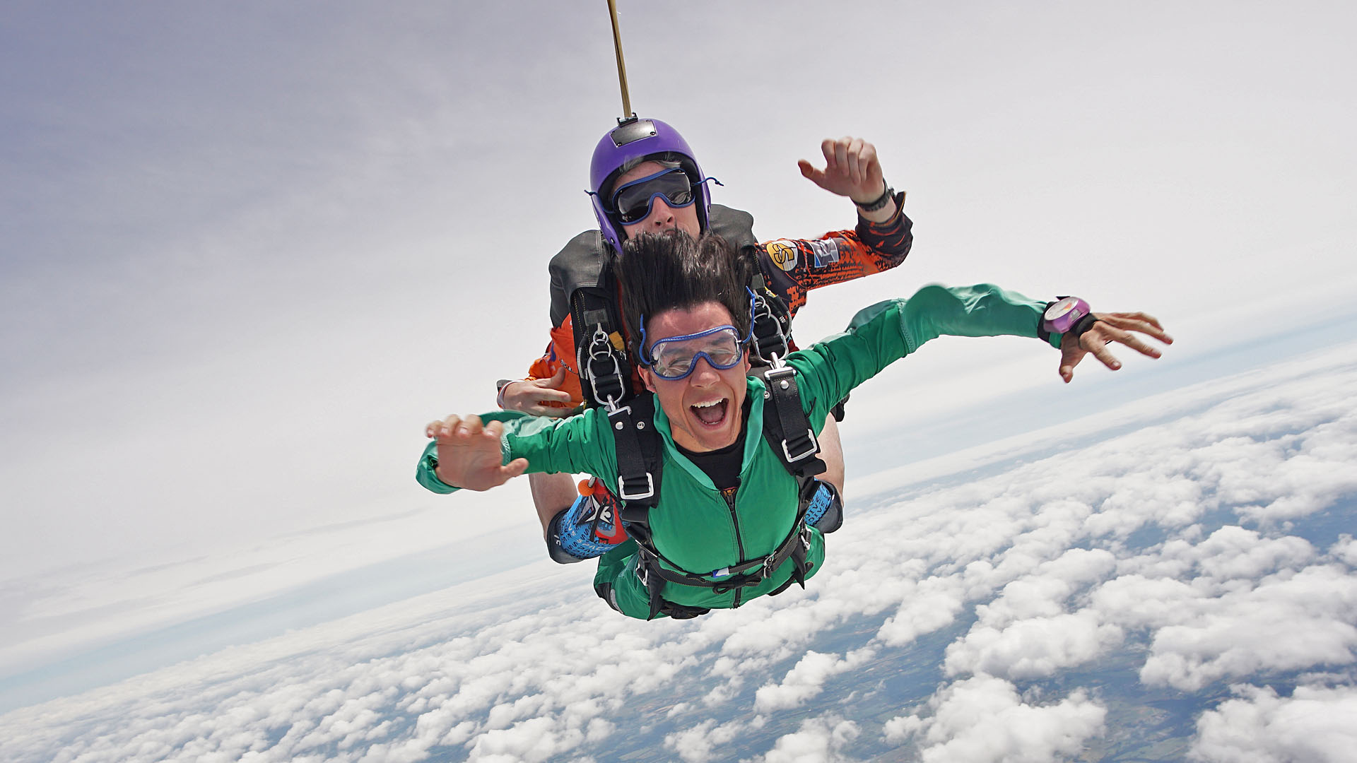 Father's Day tandem skydive over Spaceland