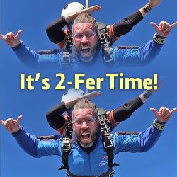Get your second skydive for FREE!