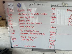 Skydive Spaceland San Marcos Gear Board