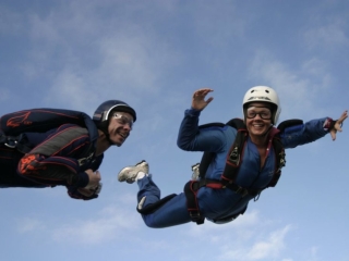 Your instructor will stick close to you during your training jumps.