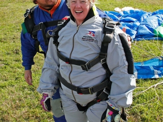 Houston mayor Annise Parker with instructor Hank Prewitt