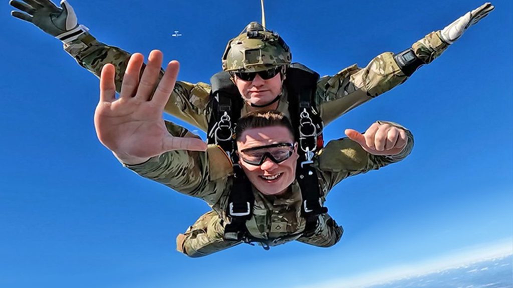 First Jump: Tandem Skydive for U.S. Military