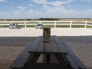 Skydive Spaceland San Marcos: Jenga game for spectator area Skydive Spaceland San Marcos: Jenga game for spectator area